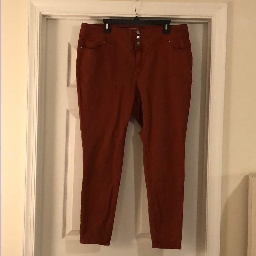 Lane Bryant Rust Highrise Jeggings